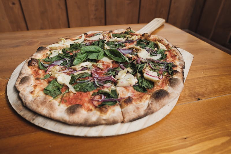 Gluten-free crust modpizza with fresh toppings