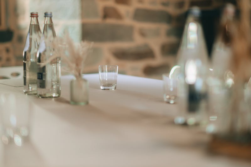Fresh bottled water to accompany your pizza meal